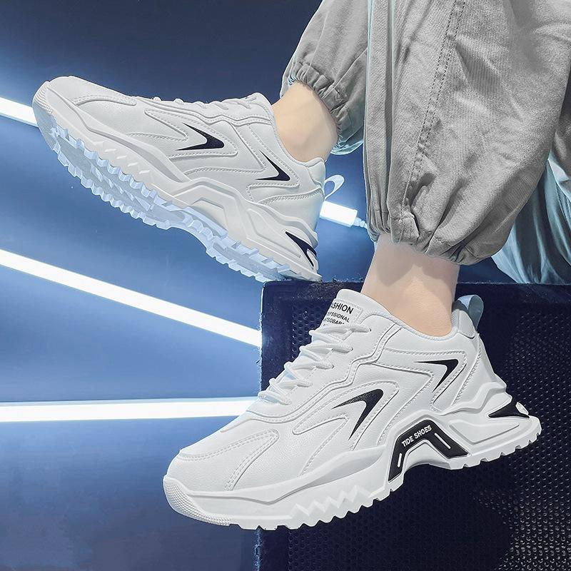 

2025 autumn and winter new breathable mesh shoes men s trend platform white shoes fashion sports running men s shoes 39