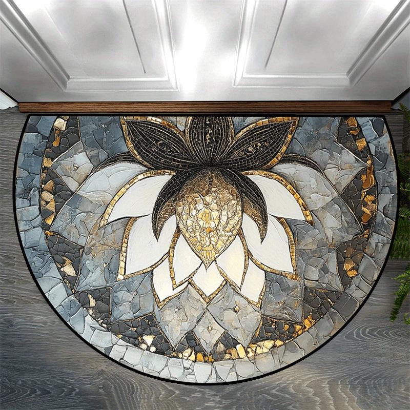 American Style Half-Round Floor Mat: Stain & Wear-Resistant, Decorative Mat for Home, Doorway, & Kitchen
