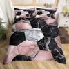Geometric Duvet Cover Set Twin Queen Luxury Marble Comforter Cover Abstract Honeycomb Hexagon Bedding Set 2/3pcs for Boys Girls