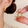 Women Fashion Minimalist Metal Twisted Hoop Earrings Unique Luxury Design Jewelry