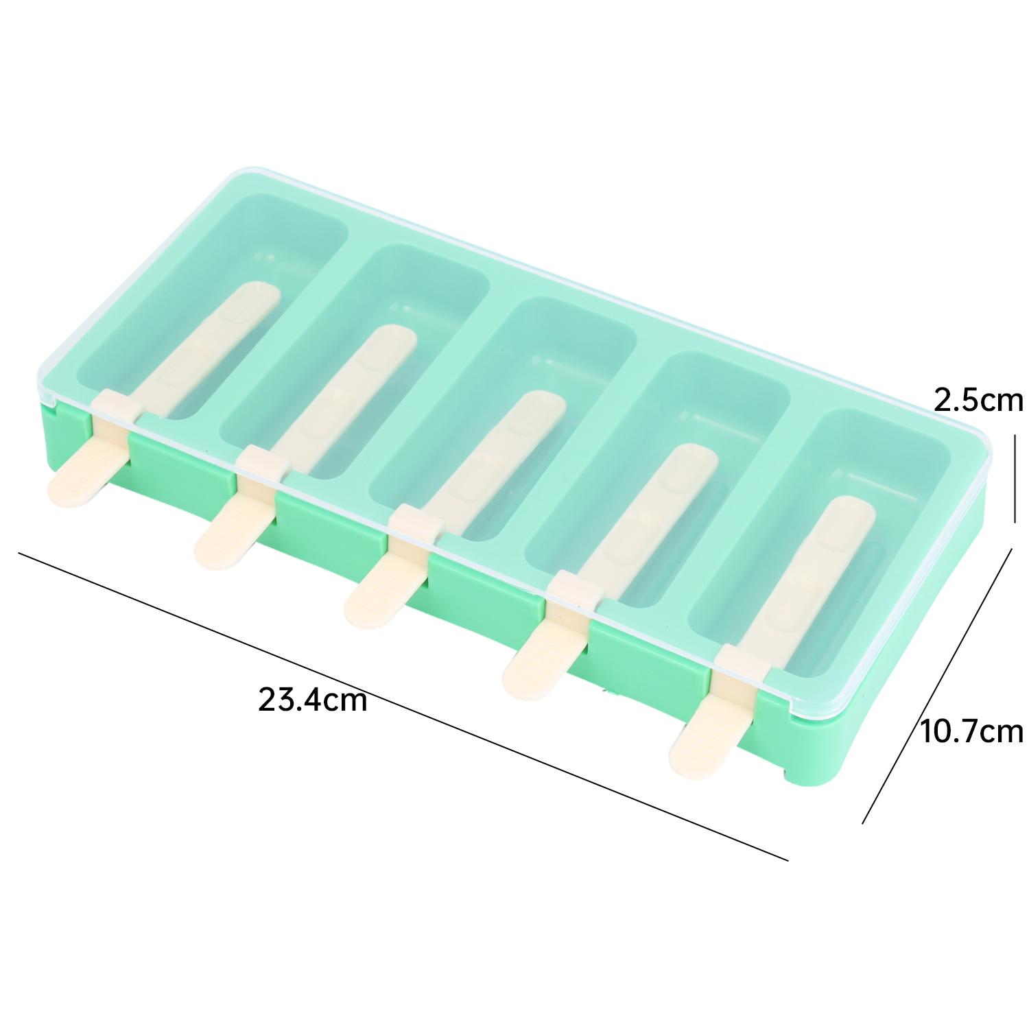 

Силиконовые формы для эскимо 5 ячеек с палочками Форма для мороженого Сделай сам Фруктовое желе Пудинг Форма Портативные кухонные инструменты Летние десерты