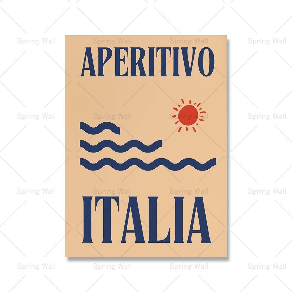 Canvas Print Painting Poster La Dolce Vita Wall Picture Lemon Nordic  Italian Aperitivo Pizza Pasta Food Quote Art Kitchen Decor No Frame