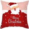 Merry Christmas Cushion Cover Santa Claus Elk Pillow Cover Living Room Sofa Home Room Decorations