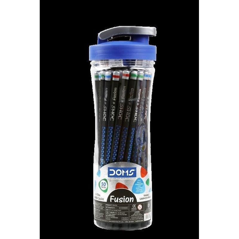 Doms Fusion Pencil 50 Pcs Pencil Sipper, Ink Black 7.7 x 22.5 Cm чёрный