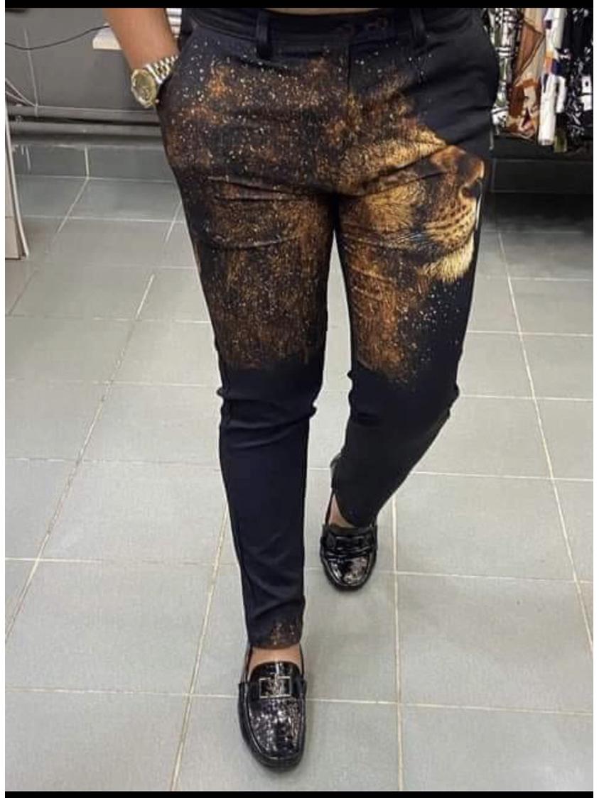 

2025 Bestseller Men s Plaid Digital Print Business Casual Pants S