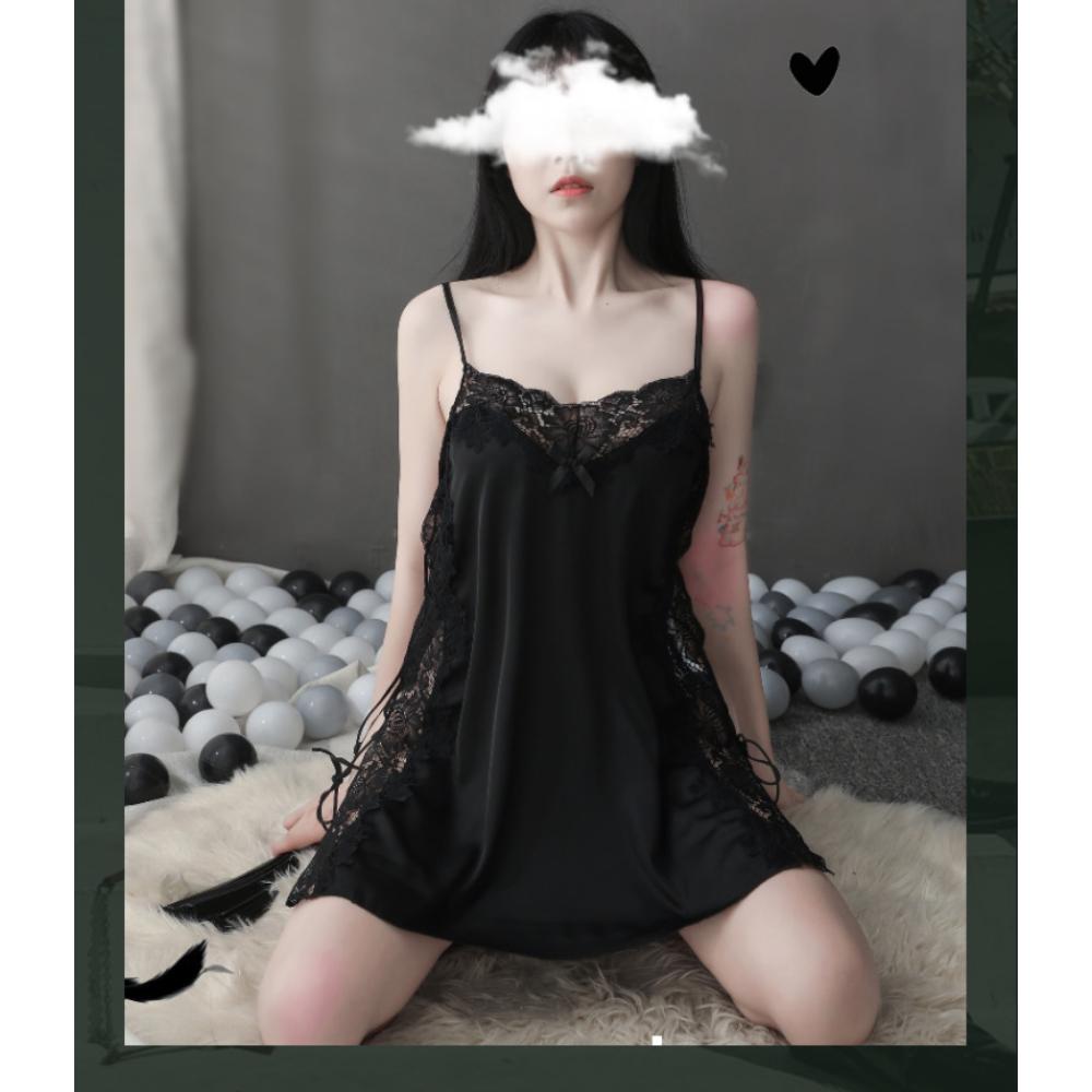 

Сексуальное и веселое нижнее белье Аттракцион Высококачественное кружевное бретелько без спинки Боковой раздельный комплект Домашнее спальное платье