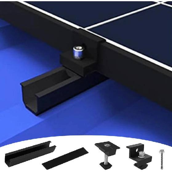 1set Solar Panel Mounting Brackets 12cm Rails Mid End Clamp PV Fixing For Metal Roof Motorhome Caravan RV Accessories