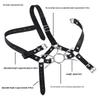 Unisex Simulated Harness Mouth Gag with Metal Nose Hook, Spider Fork & Ball Gag