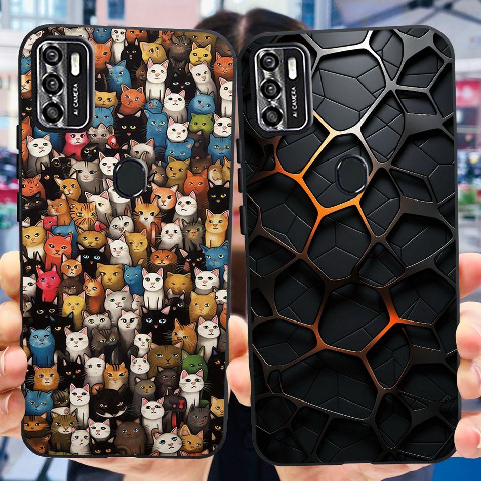 For ZTE Blade A7s 2020 Case Zte A7020 Blade A7s 2020 Fashion Cool Pattern Black Silicon Soft Phone Cases