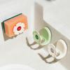 1 Floral Suction Cup Sponge Holder - Multifunctional Kitchen Storage Box Suitable for Sponges Spoon and Spatula With Drainage Hook Durable