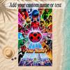 Beach TowelMiraculous Ladybug Custom Name Text Personalized Soft Towel for Beach Pool Indoor Home Decor Gift