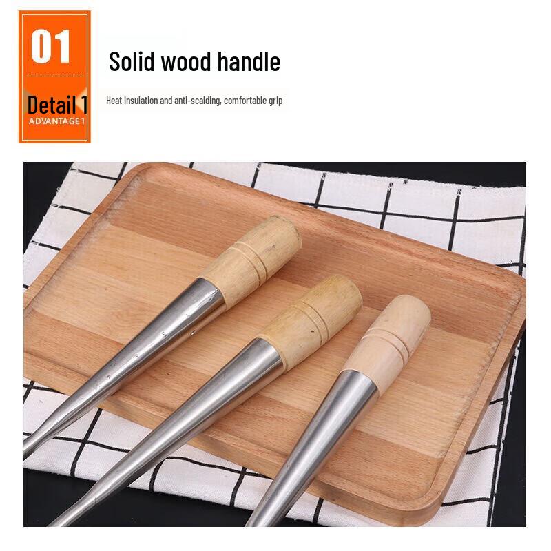 Grill-Bratgabel mit langem Griff aus Edelstahl