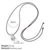 2025 Winter Fashion 18K Gold Stainless Steel Geometric Stackable Sweater Chain with Colorfast Black Rope for Women