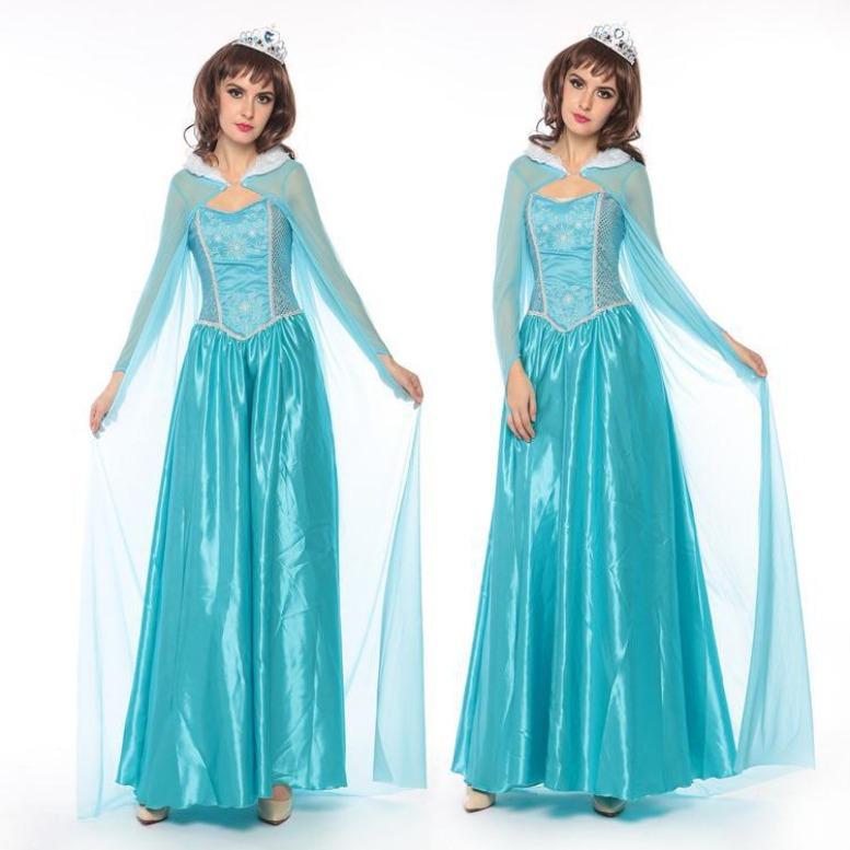 Yeni Cosplay Masal Frozen Prenses Kostümü Sahne Kostümü