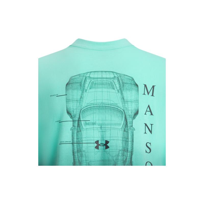 Under Armour T Shirts Men's Cyan Crew Neck Straight Fit 6009211-425