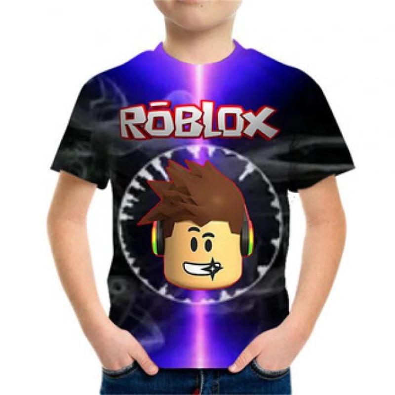 T-shirt Roblox Estiva per Ragazzi Moda Bambini T-shirt Traspirante Casual Stampa Gioco Vestiti Manica Corta Abbigliamento Bambini