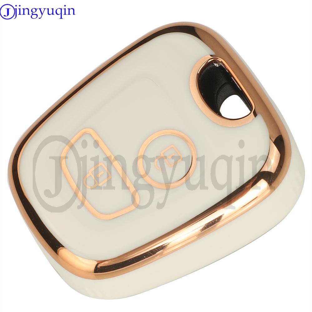 jingyuqin 2 Buttons TPU Car Key Case For Peugeot 106 107 206 207 307 Citroen C1 C2 C3 C4 XSARA PICASSO Toyota AYGO Protector