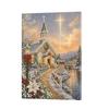 Faux Pearl Painting for Adults Christmas Church Art Kit, DIY 15.75 Easy X 11.81 Inch Beginners Craft Adults, Relaxing Home Decor Sparkling Gemstone