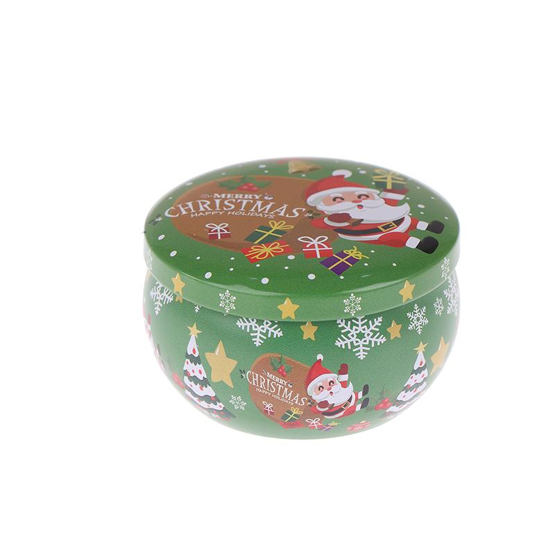 1Pcs Christmas Gift Box Metal Tin Candy Cookie Packaging Box Containers Kids New Year Gift Decor Xmas Party Supplies Navidad