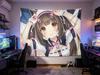 1Pc Nekopara Anime Decor Tapestry Chocola Cat Girl Themed Wall Hanging Decorative Wall Cloth Cute Cat Ear Maid Character Design