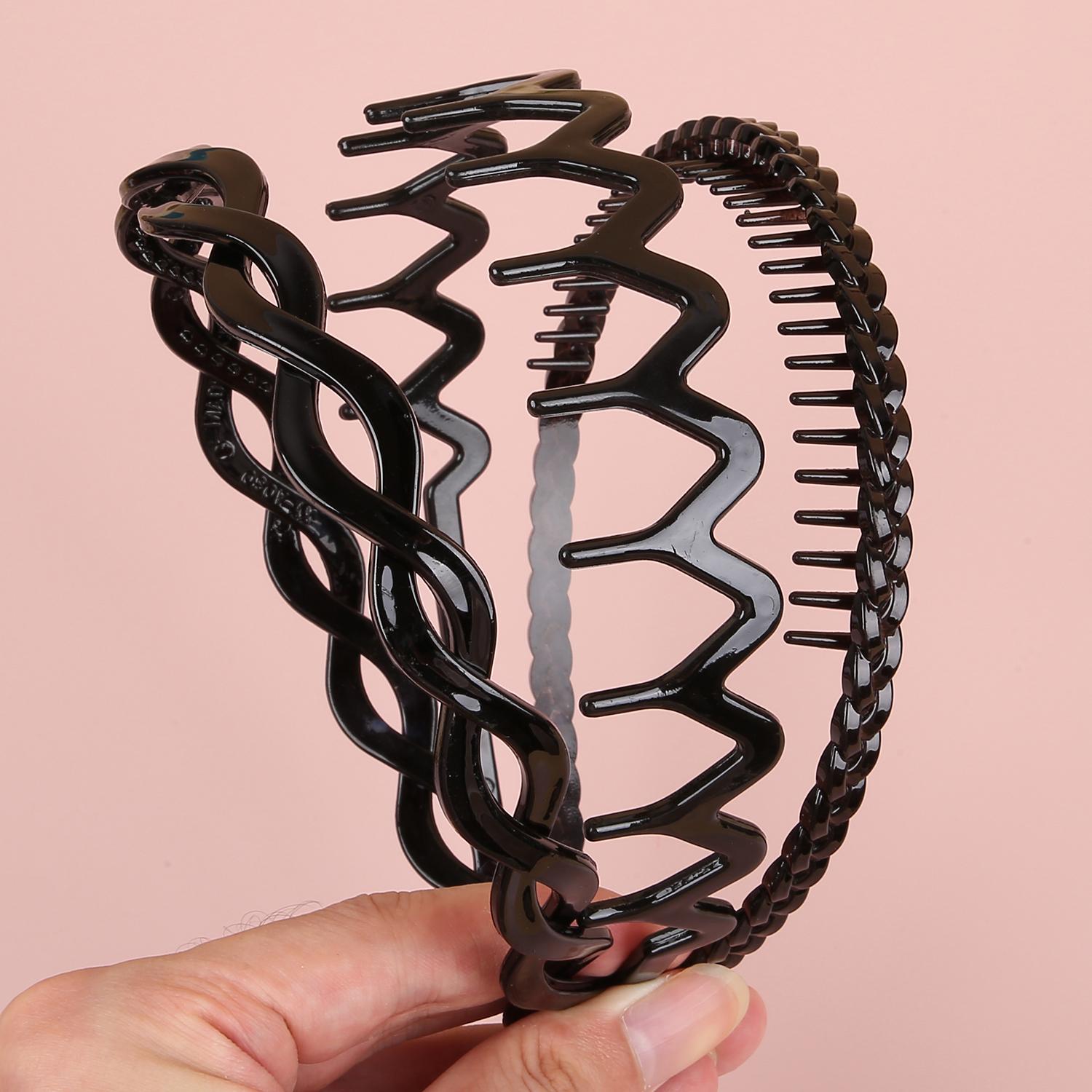 

3/9 шт. Пластиковая повязка для умывания лица и волос, корейская версия акриловой повязки на голову с зубчиками, резинки для волос для девочек, набор детских аксессуаров для волос