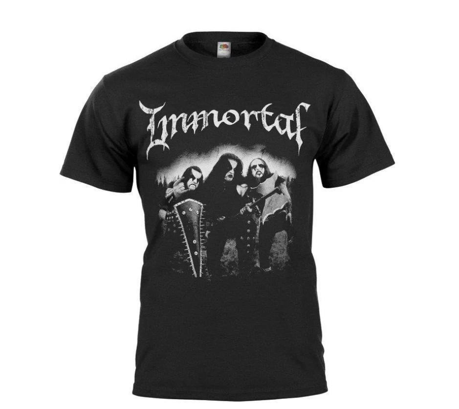 

Immortal band Tshirt Retro Black Short Sleeve All size Unisex T-Shirt XL