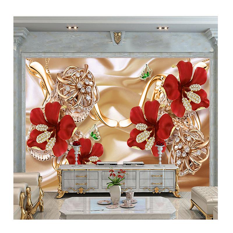 

Обои в европейском стиле, роскошные ювелирные изделия, цветочная роспись, гостиная, ТВ, фон, настенная бумага для стен 200 cm(W) x 140 cm(H)