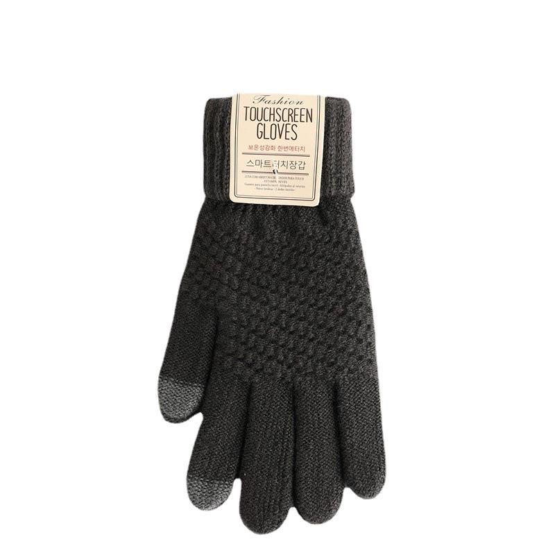 Herbst- & Winter-Touchscreen-Jacquard-Handschuhe mit Samt für Männer & Frauen - Warm, modisch & grenzüberschreitend.