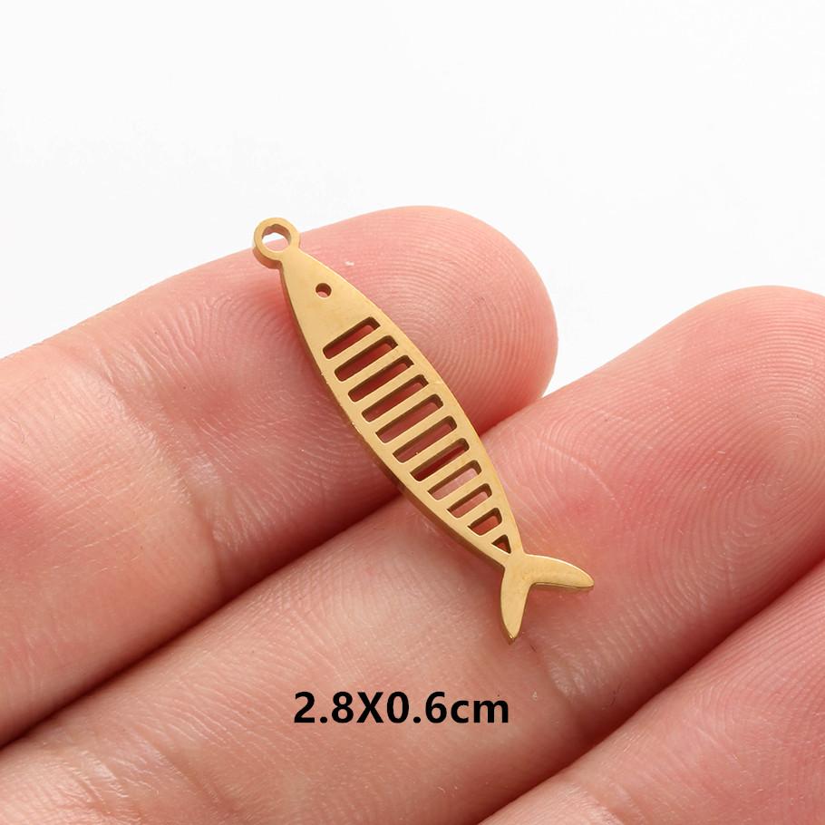 6pcs Fashion Animal Pendant Sea Turtle Tail Horse Stainless Steel Lobster Bird Charms for Jewelry Making Bulk Handmade Keychain