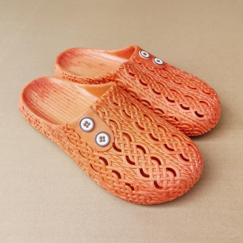 Slippers summer home bag head sandals bathroom bath non-slip soft-soled hole shoes