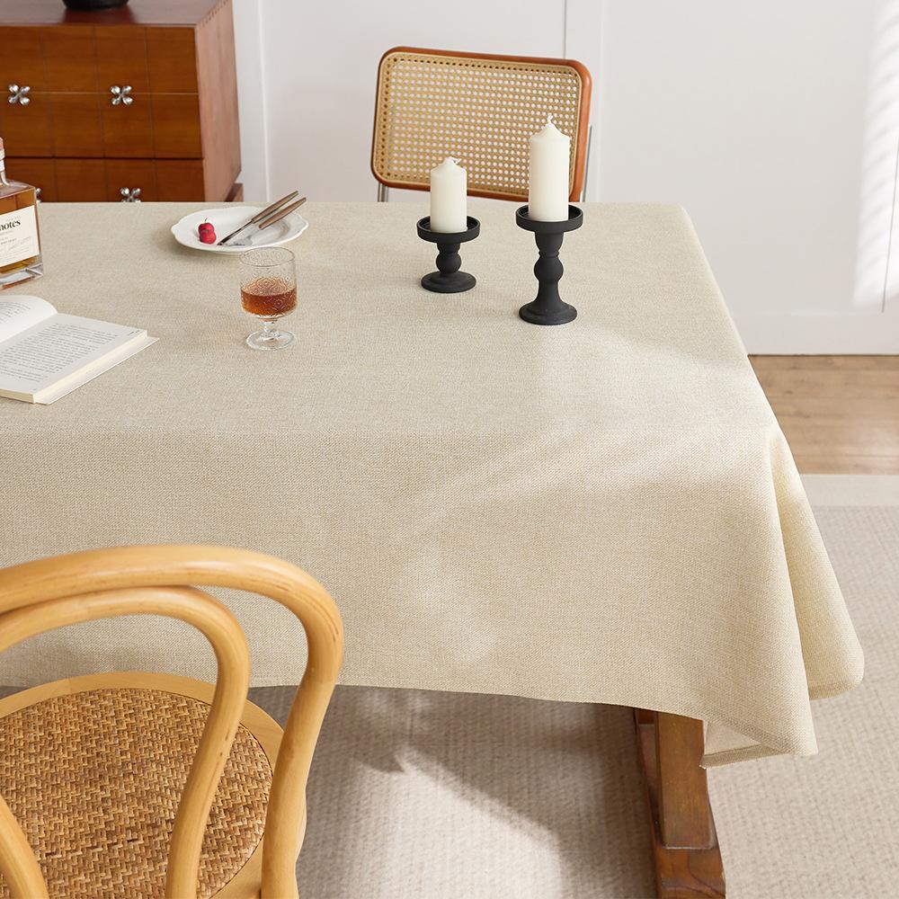 Solid Color Linen Tablecloth, Table Flag Elegant and Noble Kitchen Supplies Home Decorations  Easter Table Mats Picnic Supplies Linen Tablecloths