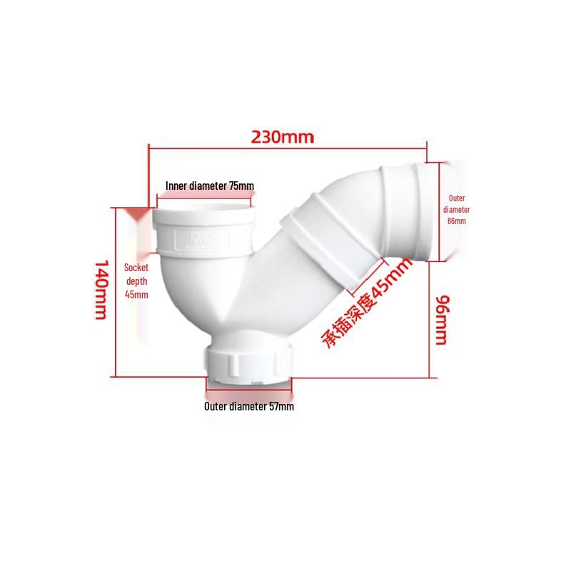 

MINXI PVC P-Trap Elbow with Inspection Port