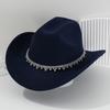 New Western Cowboy Hat Top Hat Water Drop Jewel Rhinestone Belt Bridesmaid Hat Jazz Hat Hat
