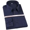 Men's Spread Collar with Hidden Button Mercerized Cotton Non-Iron Dress Shirt with Chest Pocket Long Sleeve Solid Business Office Wear