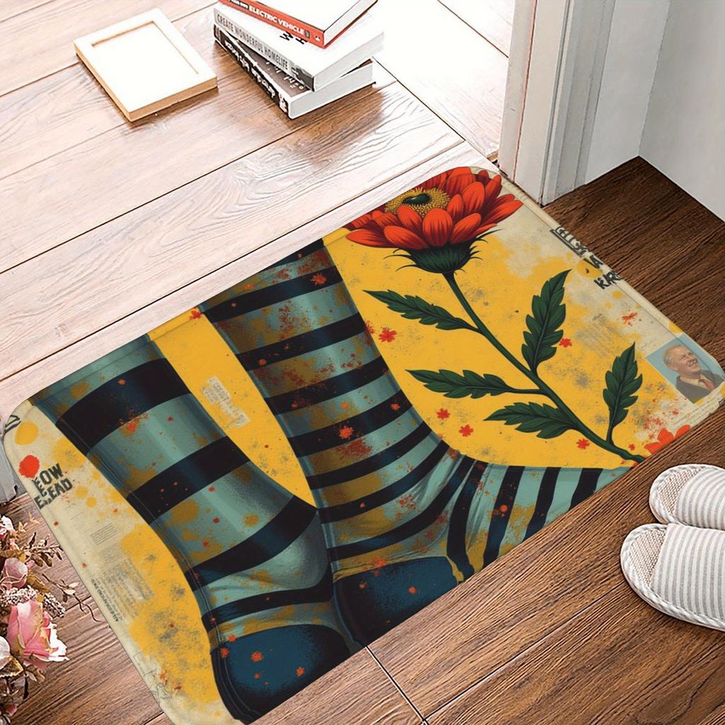 1PC Marine Ecosystem Kitchen Rug Non-Slip Door Mat Pop Design Bathroom Rug Bath Mat Carpet for Home Sink Laundry Decor