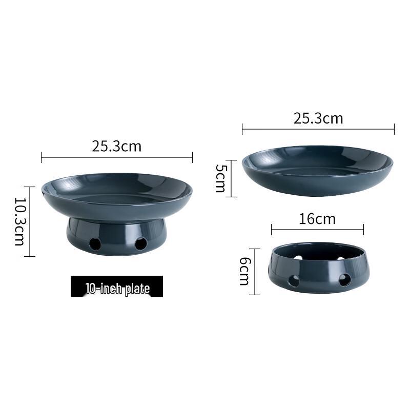 Ceramic Warming Soup/Fish Plate with Candle Stove