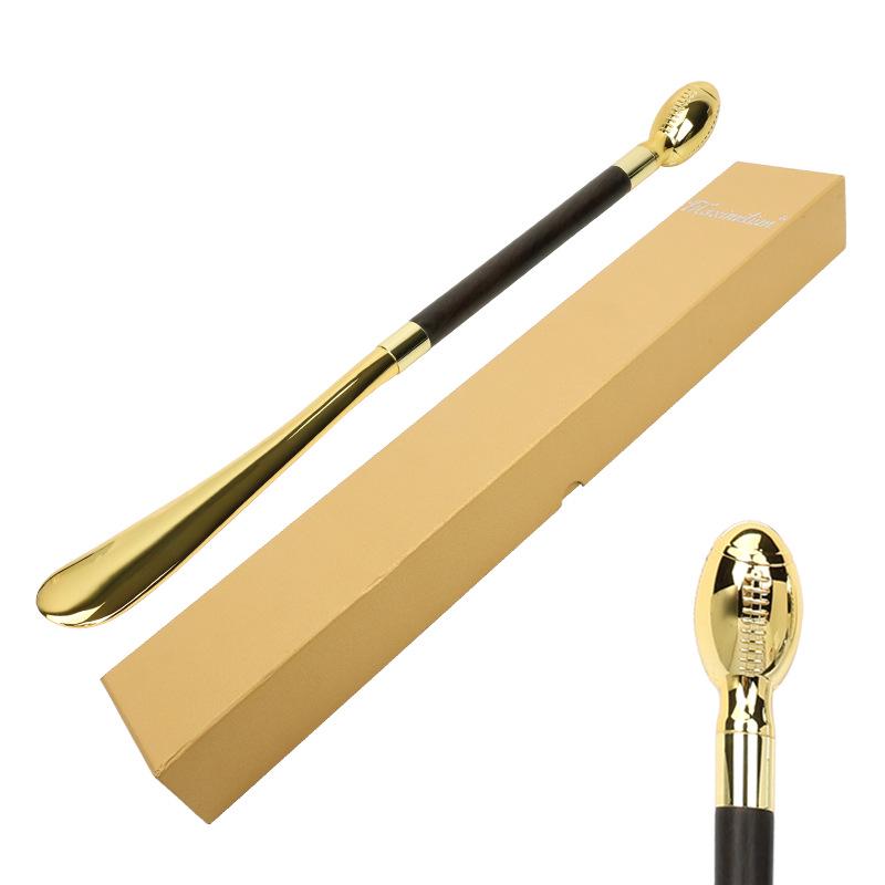 Maximilian Luxury Shoehorn with Metal and Wood Handle for Home or Hotel Use