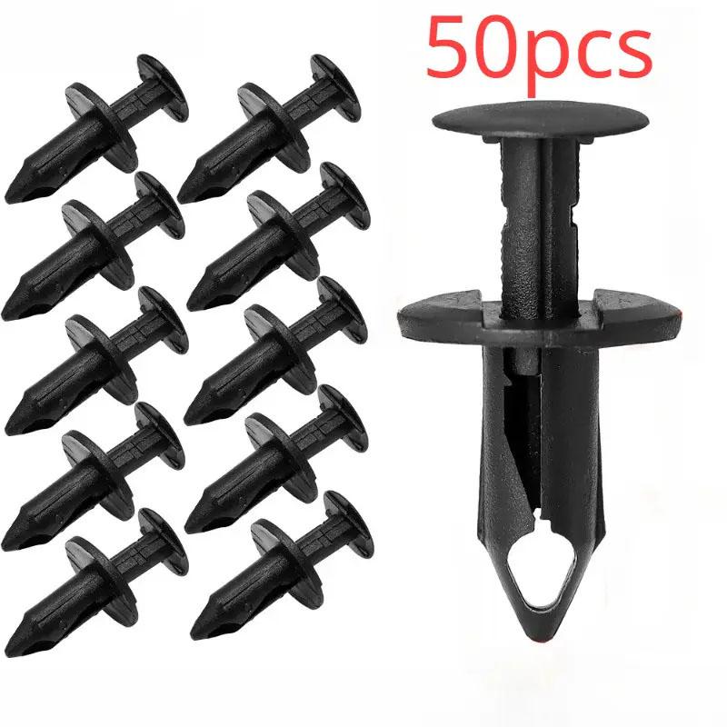 100 ks 8mm Plastové Nýty Spojovací materiál Šroub Nárazník Blatník Černý Nýt Klipy pro Upevnění Auta pro Toyota Focus Kia Nissan Yamaha