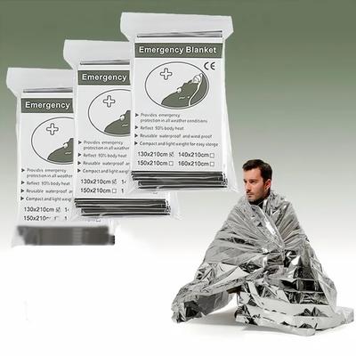 Outdoor Survival Insulation Blanket Reflective Aluminum Film Waterproof Sunshade Easy To Fold for Emergency Survival Equipment