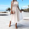 2024 Mid-Waist Slit Lace Bodycon Dress with Belt
