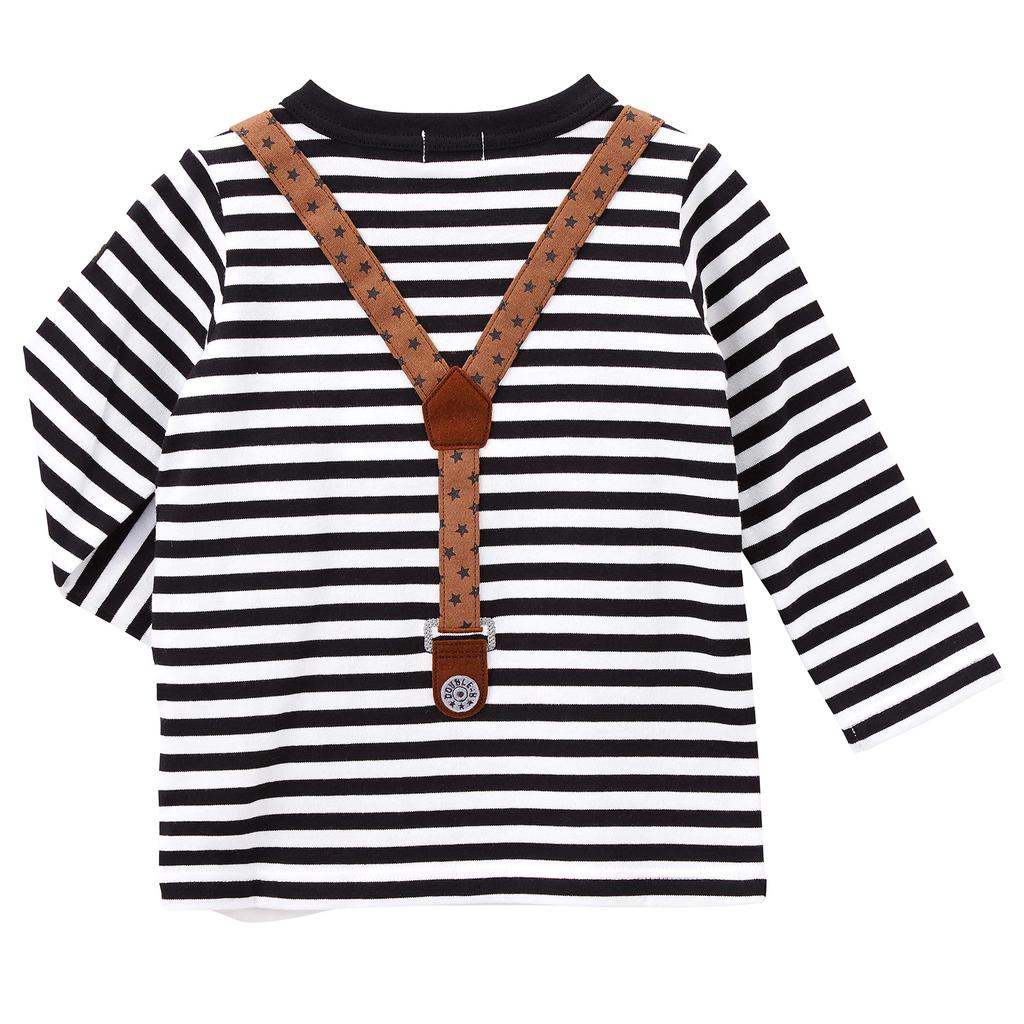 MIKI HOUSE Double B Langarm Gestreift Bär Made in für Jungen und Größe T-Shirt, Design, Leichtgewicht, Japan, Mädchen, Baby, Kinder, Kinderbekleidung,