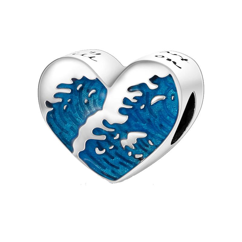 Copper Metal Sister In My Heart Friend Friendship Bead Component Charm Bead Component Compatible With 4MM Hole Diamete Bracelet High Quality Fine