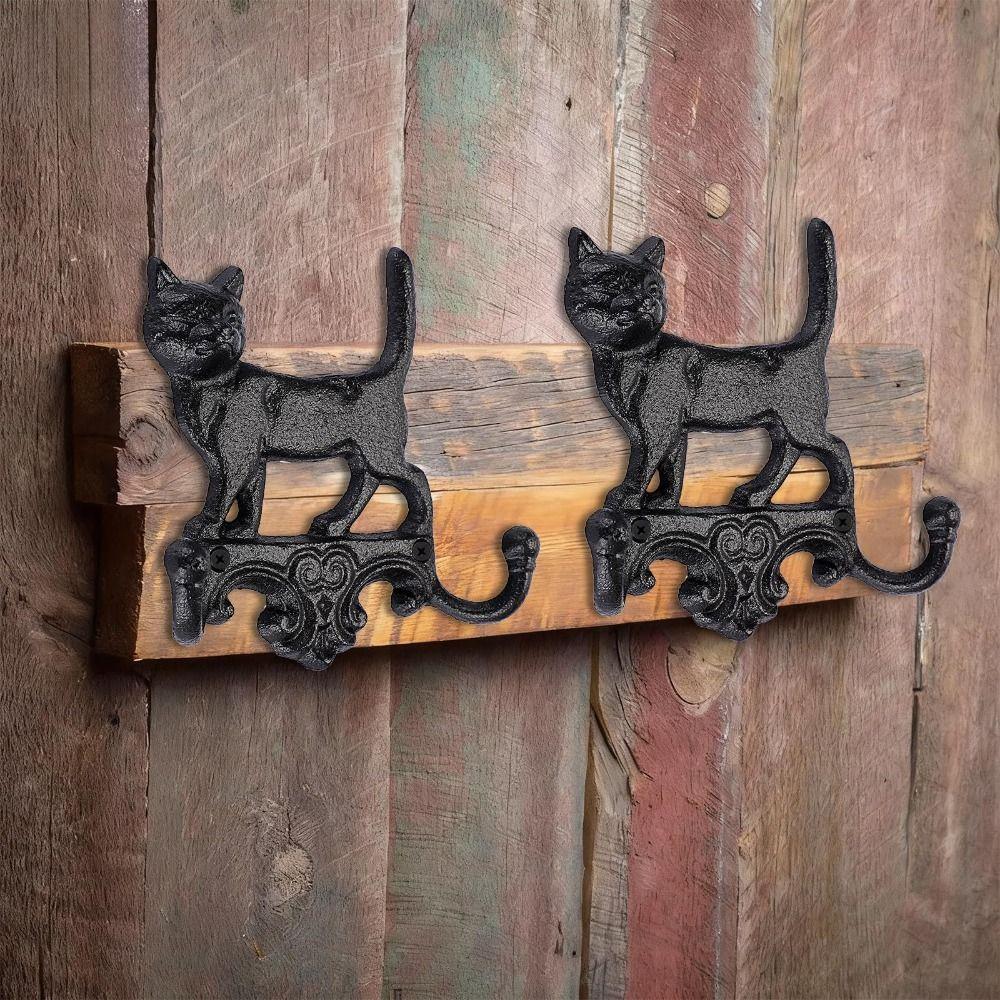 Animal Theme Heavy Duty Wall Mounted Hook Vintage Rustic Double Hook Decorative Towel Hook Home Decor