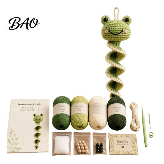 Decorative Spiral Wind Hangings Crochet Hanging Kit, DIY Garden Animal Craft Gifts for Adults Ornament Making Kit Adults, Handmade Door Decoration