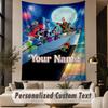Custom Text Printed Tapestry Hotel Transylvania Pattern Large Wall Hanging Indoor Room Decor