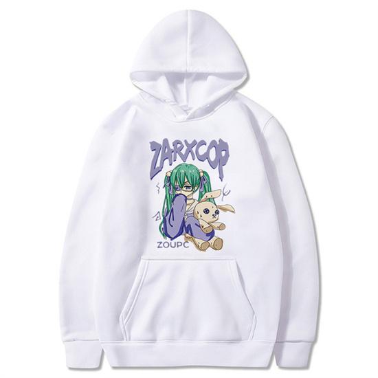 

Японское аниме Harajuku, милая толстовка с принтом Kawaii для девочек, женская уличная одежда, винтажный повседневный пуловер в стиле панк, готика, свитшот с капюшоном, топ S белый