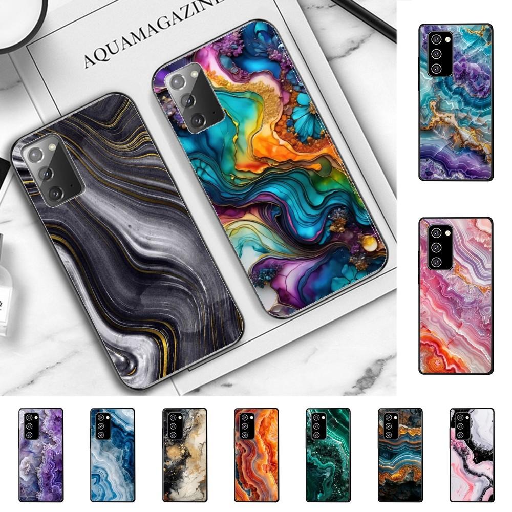Marble Agate Pattern Phone Case For Samsung Note 8 9 10 20 Pro Plus Lite M 10 11 20 30 21 31 51 A 21 22 42 02 03