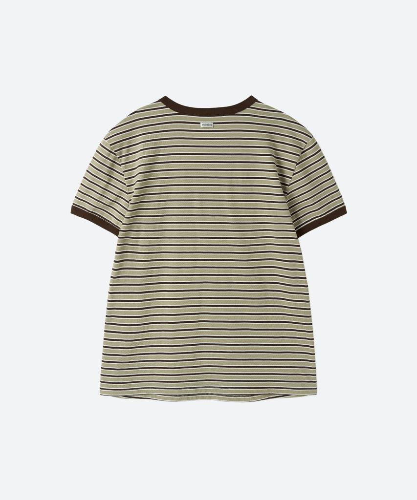 MOONSUN Unisex, Stripe Ringer T-Shirt / Beige