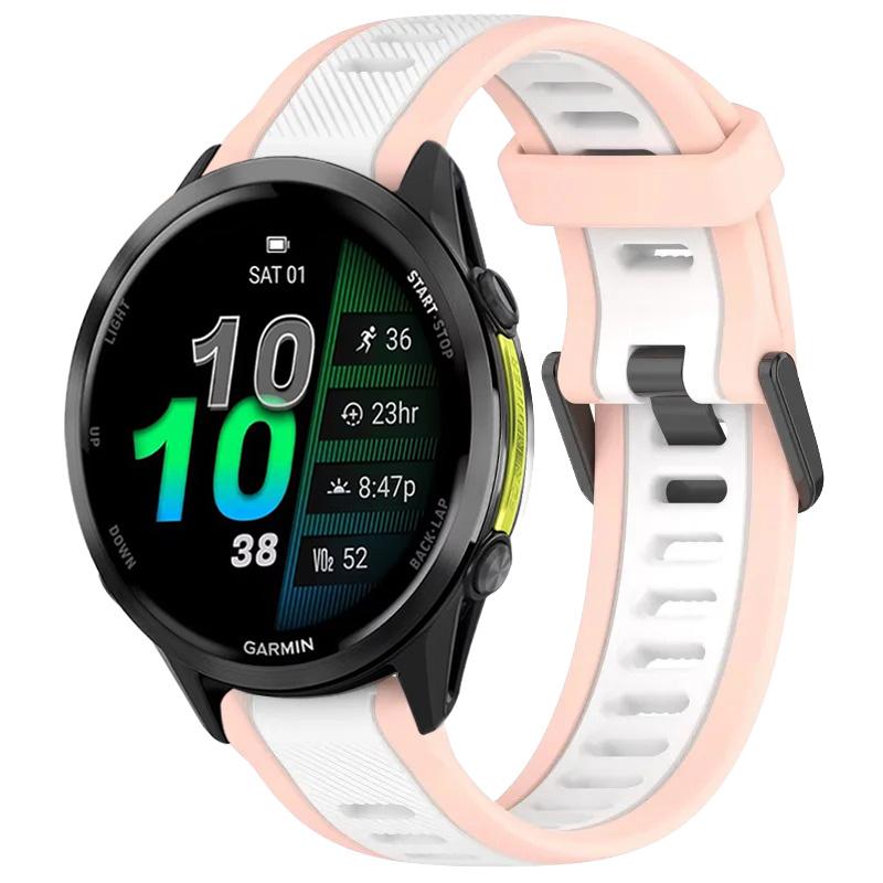 18/20/22mm silicone strap For Huawei watch 5 46mm/Garmin Forerunner 570 970 265 55 165 965 Bracelet Band For Huawei watch 5 42mm