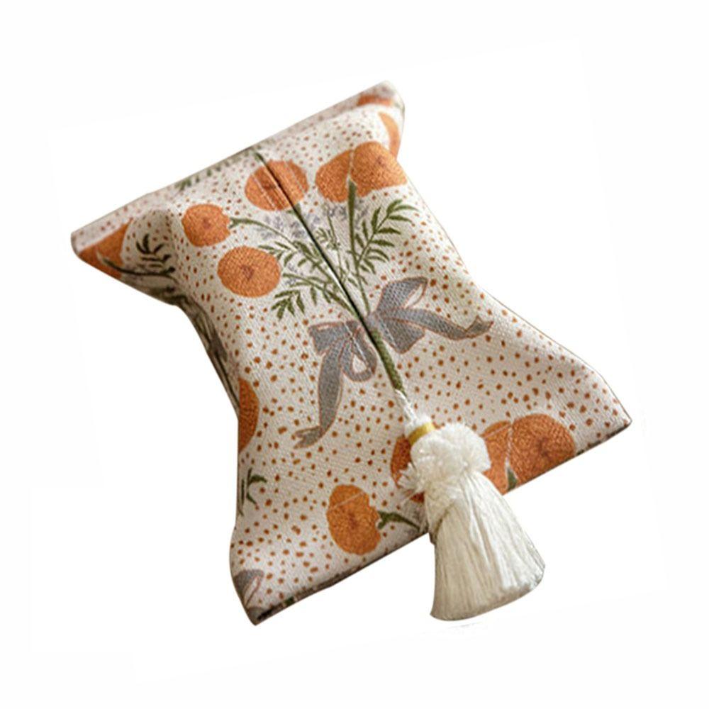 Rectangle Short Plush Tissue Bag 18x24cm Napkin Paper Box Retro Tissue Box Holder  Office